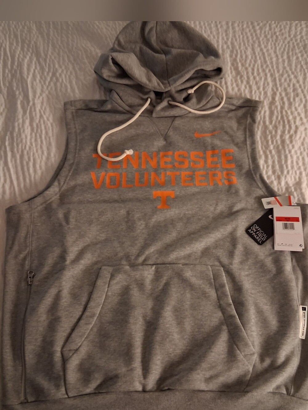 Tennessee Volunteers Gray Hooded Sleeveless Sweatshirt